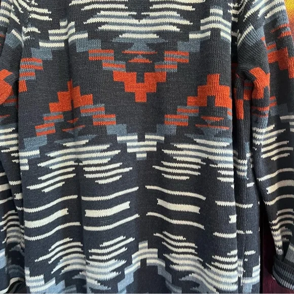 Pendleton Blue and Orange Patterned Cardigan - Picture 12 of 15